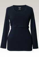 Still-Shirt langarm midnight blue