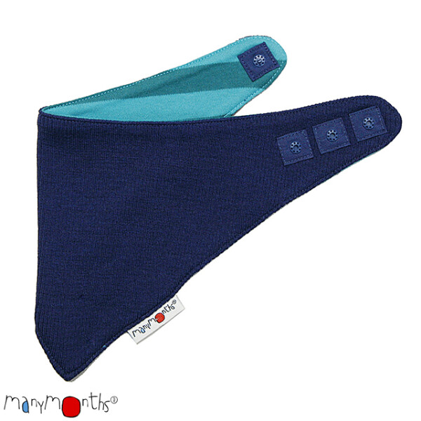 Manymonths Halstuch Wolle moonlight blue/ocean wave