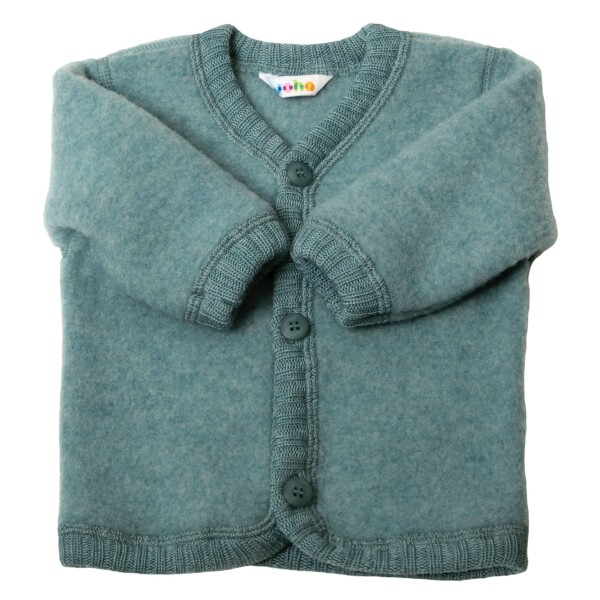 Cardigan Soft Wolle aqua melange - 80