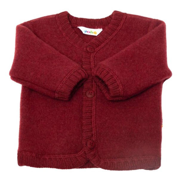 Cardigan Soft Wolle bordeaux - 98/104