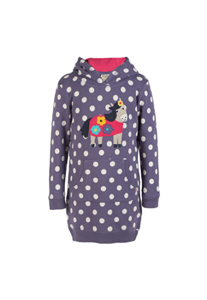 Harriet Kapuzenkleid Pferd violet grey