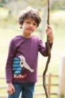 Joe Langarmshirt Erdferkel pflaume