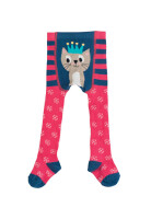 Strumpfhose Katze Schneeflocken himbeer