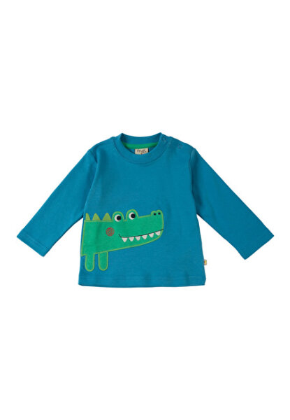 Little Discovery Langarmshirt Krokodil blau