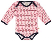 Body Langarm BW/Wolle Pinguine tomato