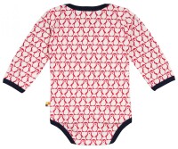 Body Langarm BW/Wolle Pinguine tomato