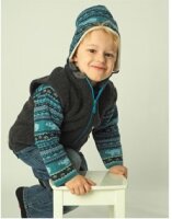 Colori Weste Wollfleece anthrazit-t&uuml;rkis