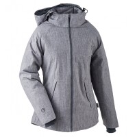 Mamalila Winterjacke mit BKS f&uuml;r Zwei grau meliert