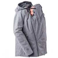 Mamalila Winterjacke mit BKS f&uuml;r Zwei grau meliert
