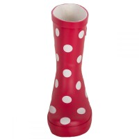 Gummistiefel rot mit Punkten