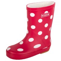 Gummistiefel rot mit Punkten