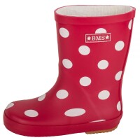 Gummistiefel rot mit Punkten