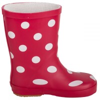 Gummistiefel rot mit Punkten
