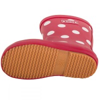 Gummistiefel rot mit Punkten
