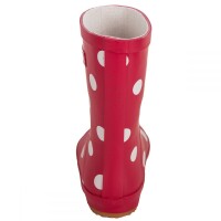 Gummistiefel rot mit Punkten