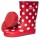 Gummistiefel rot mit Punkten