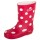 Gummistiefel rot mit Punkten