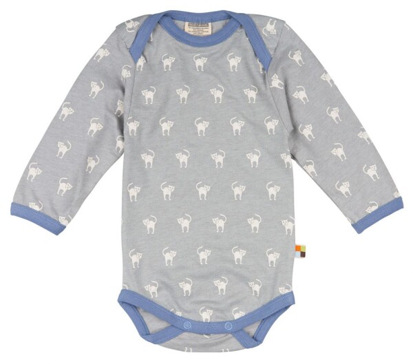 Body Langarm BW/Wolle grey melange