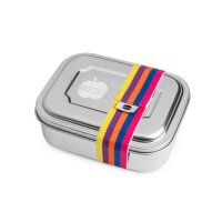 Zweier Lunchbox mit Unterteilung - Sterne gr&uuml;n lime