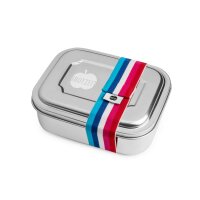 Zweier Lunchbox mit Unterteilung - Sterne gr&uuml;n lime