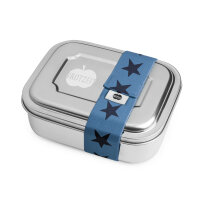 Zweier Lunchbox mit Unterteilung - Sterne gr&uuml;n lime
