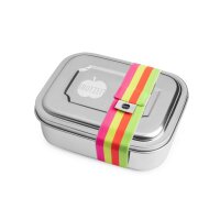 Zweier Lunchbox mit Unterteilung - Sterne gr&uuml;n lime