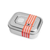 Zweier Lunchbox mit Unterteilung - Sterne gr&uuml;n lime