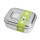 Zweier Lunchbox mit Unterteilung - Sterne grün lime