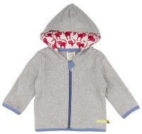 Kapuzenjacke Fleece Katzen grey melange