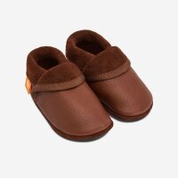 Leder-Hausschuhe Klassik braun - 26/27