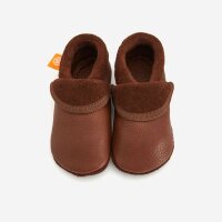 Leder-Hausschuhe Klassik braun - 26/27