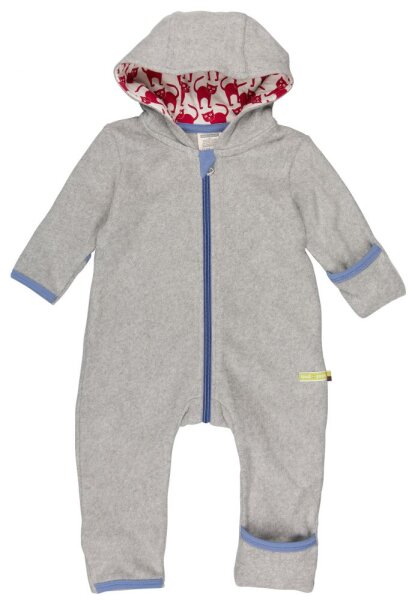 Overall Fleece Katzen grey melange