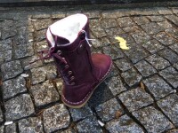 Lederstiefel gef&uuml;ttert quetsche