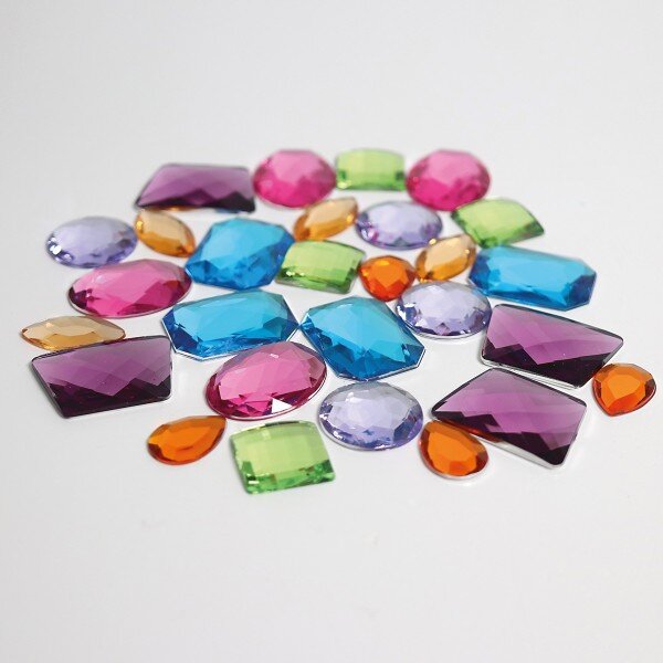 28 Riesen Glitzersteine beliebig sortiert