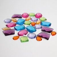 28 Riesen Glitzersteine beliebig sortiert