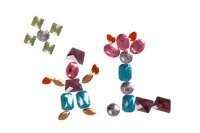 28 Riesen Glitzersteine beliebig sortiert