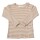 Langarmshirt Wolle/Seide gestreift hellbraun - 80