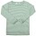 Langarmshirt Wolle/Seide geringelt aqua - 110