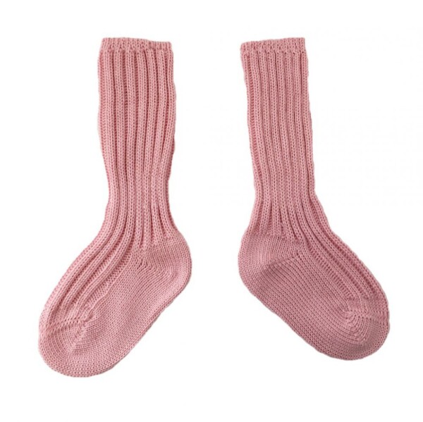 Babysöckchen Baumwolle grob rose
