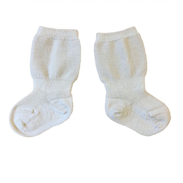 Babysocke 100% Wolle rohweiß