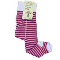Babystrumpfhose Ringel sangria-rosa