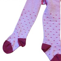 Babystrumpfhose rosa Herzen