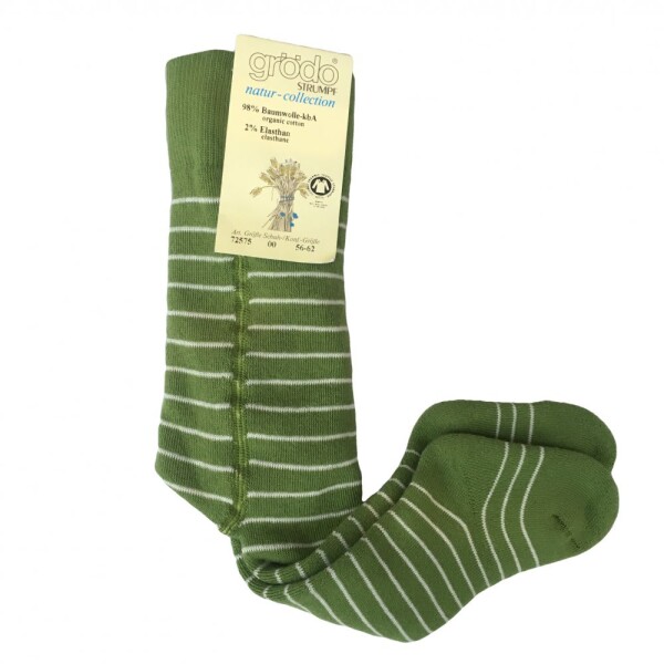 Grödo Babystrumpfhose Vollfrottee moos-weiß