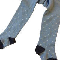 Babystrumpfhose wasserblau Herzen