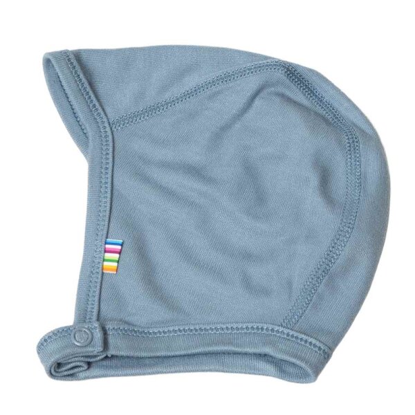 Baby-Häubchen Bambus uni hellblau - 37