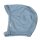 Baby-Häubchen Bambus uni hellblau - 37
