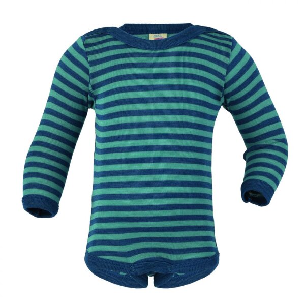 Body langarm Wolle/Seide ocean/eisvogel