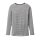 Langarmshirt Wolle/Seide anthrazit geringelt  - 92