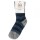 Ringelsocke Wolle grau-marine-jeans - 21-22