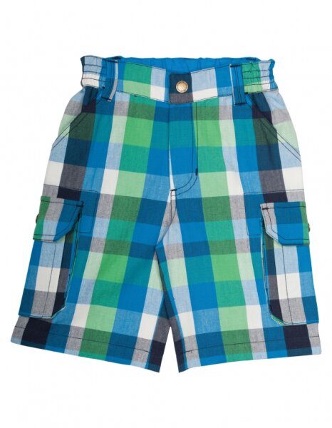 Karo Shorts grün/blau